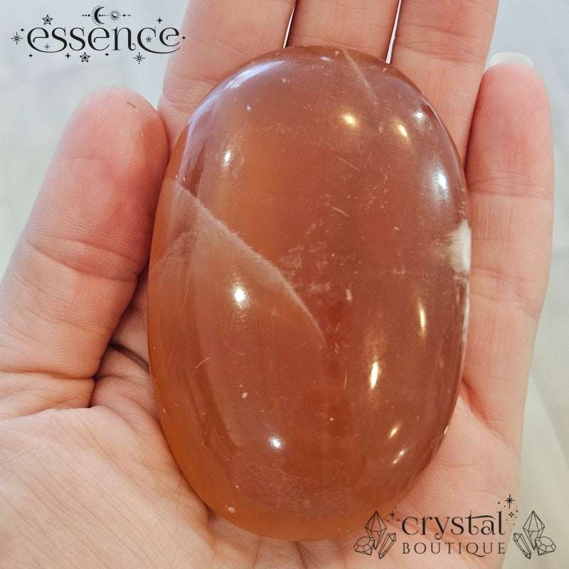 Honey Calcite Palm Stones