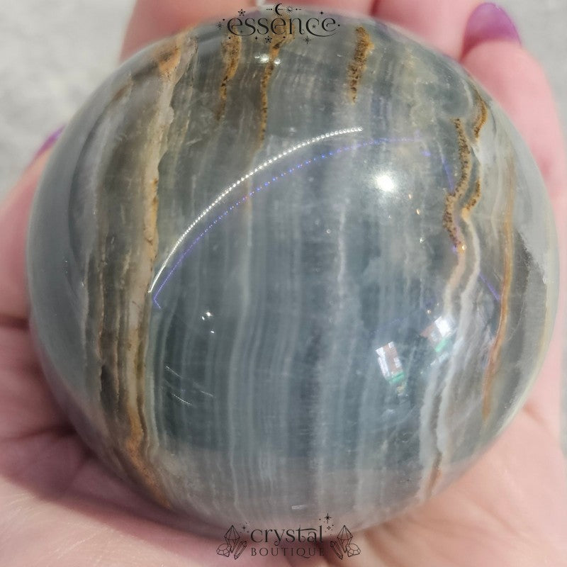 Blue Banded Calcite Sphere