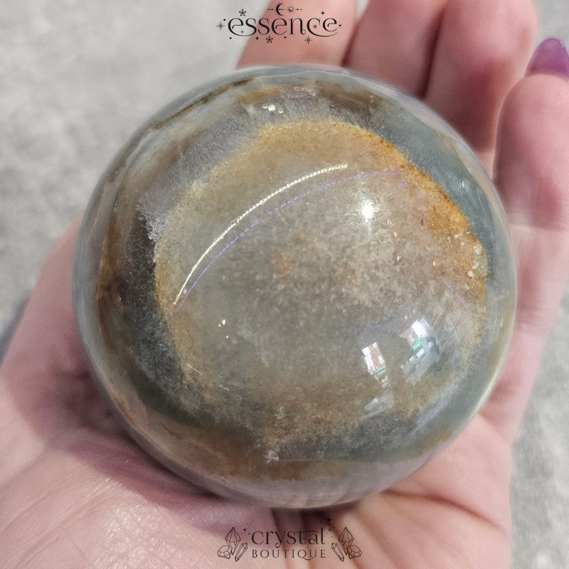 Blue Banded Calcite Sphere