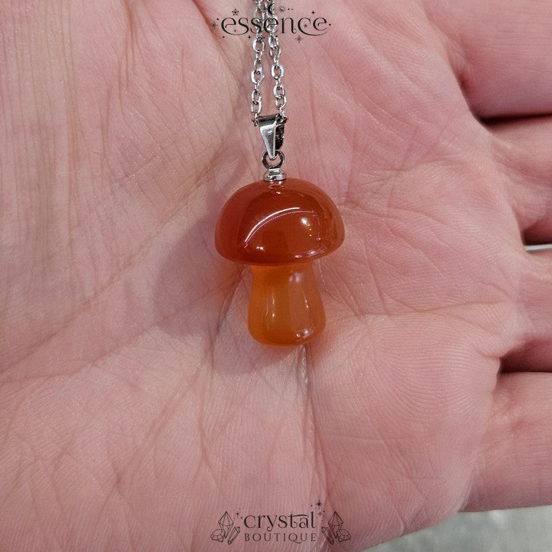 Carnelian Mushroom Necklace