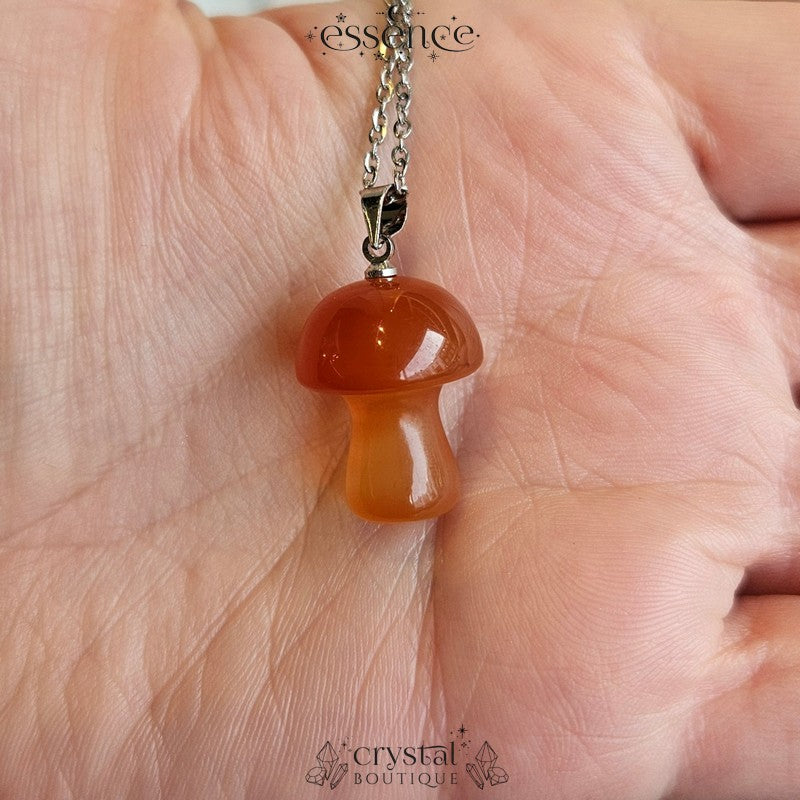 Carnelian Mushroom Necklace