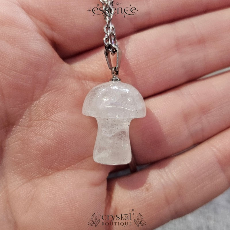 Clear Quartz Mushroom Necklace