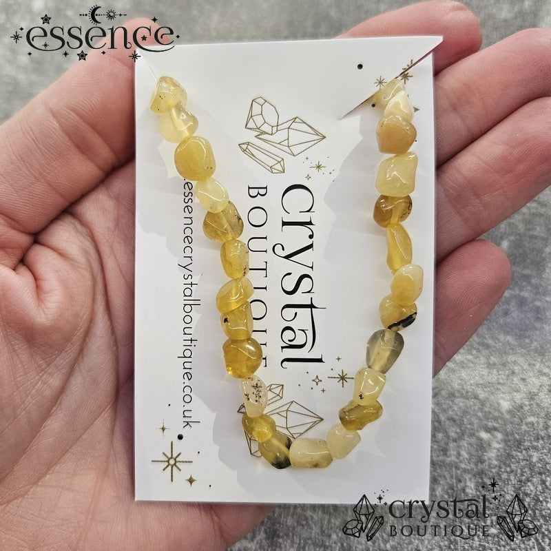 Flower Amber Chip Bracelet