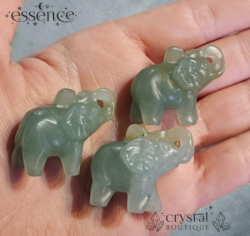 Green Aventurine Elephants