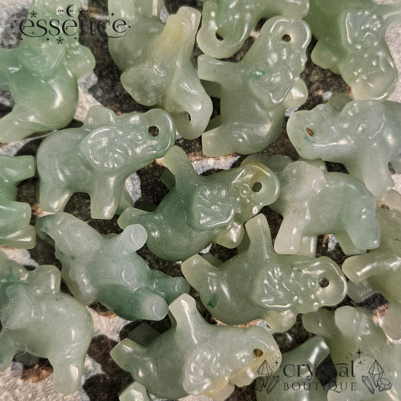 Green Aventurine Elephants