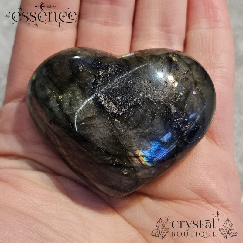 Labradorite Heart incense holder