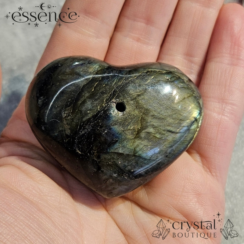 Labradorite Heart incense holder