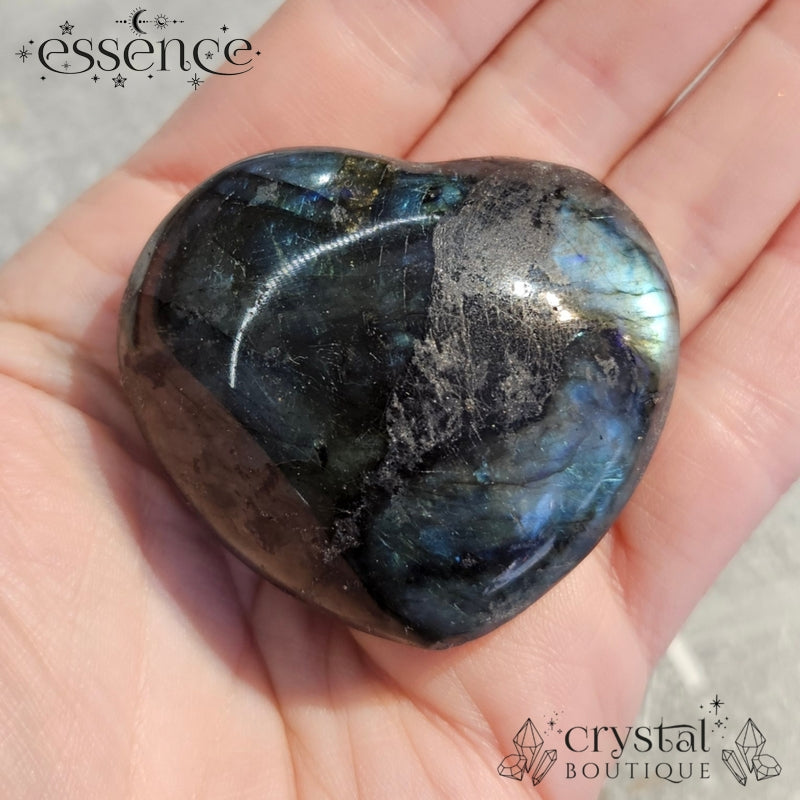 Labradorite Heart Incense Holder