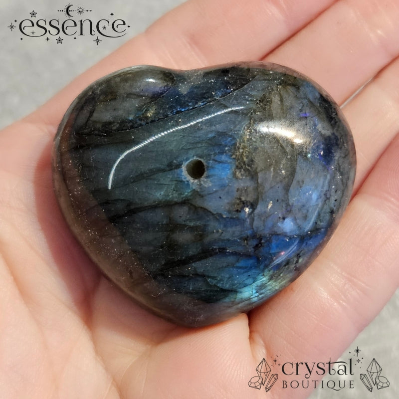 Labradorite Heart Incense Holder