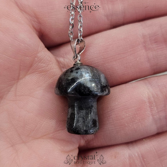 Larvikite Mushroom Necklace