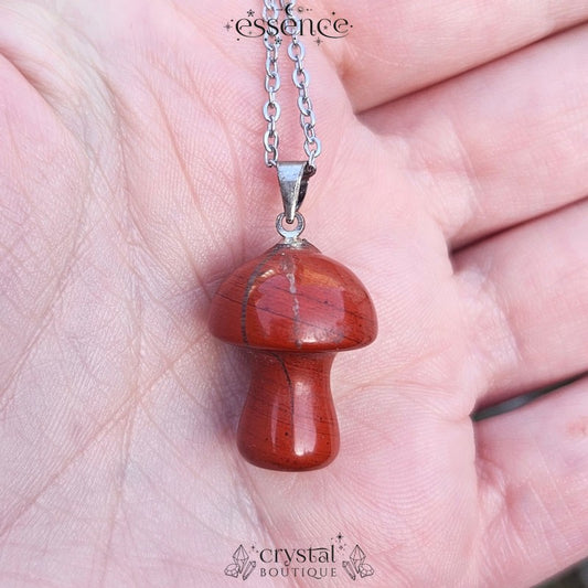 Red Jasper Mushroom Necklace