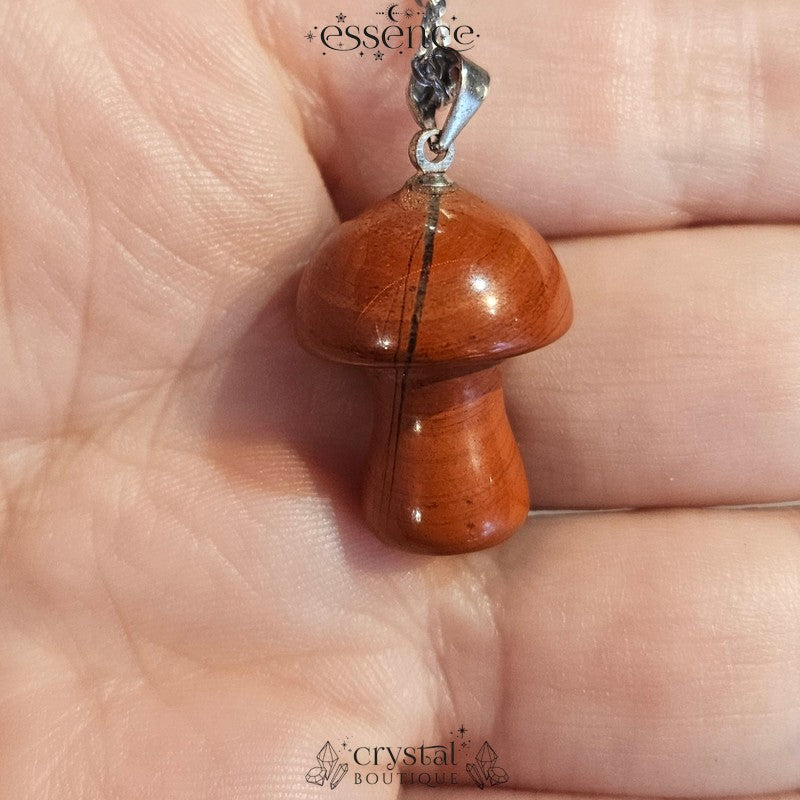 Red Jasper Mushroom Necklace