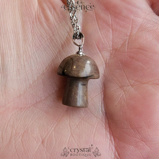 Rhodonite Mushroom Necklace