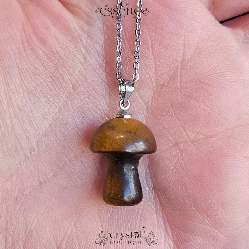 Tigers Eye Mushroom Necklace