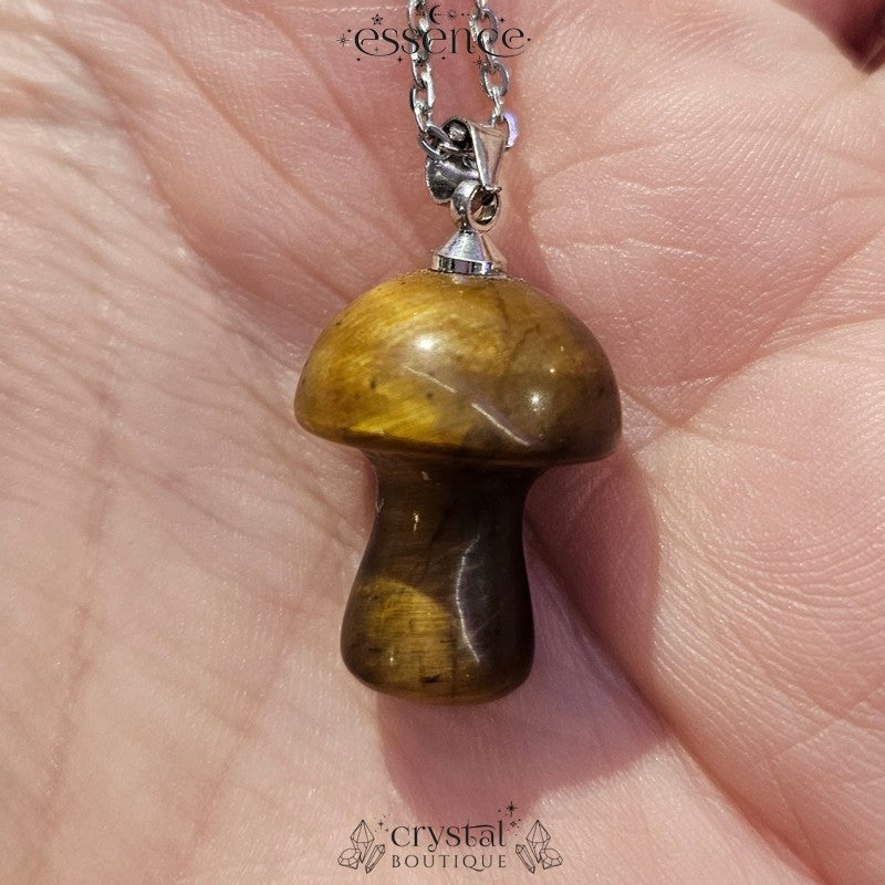 Tigers Eye Mushroom Necklace