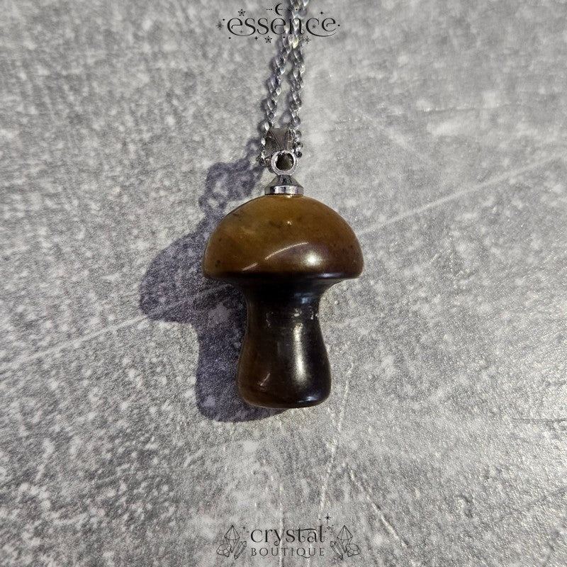 Tigers Eye Mushroom Necklace