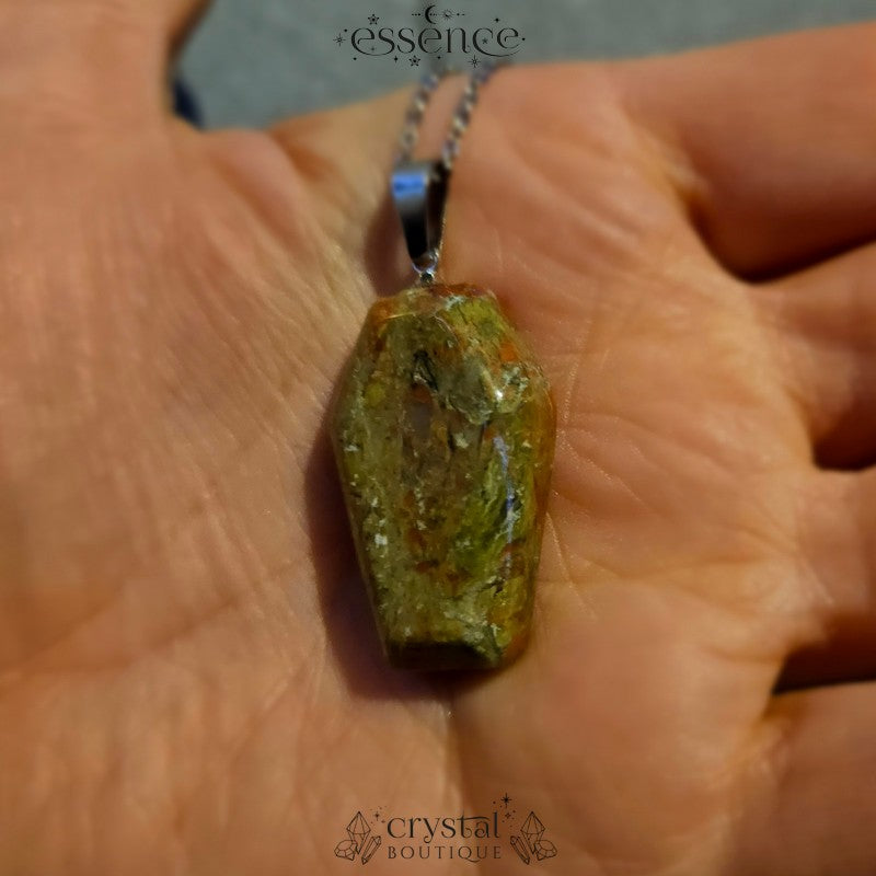 Unakite Coffin necklace