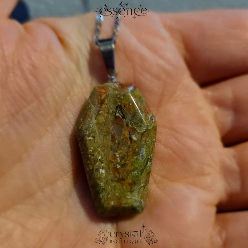 Unakite Coffin necklace