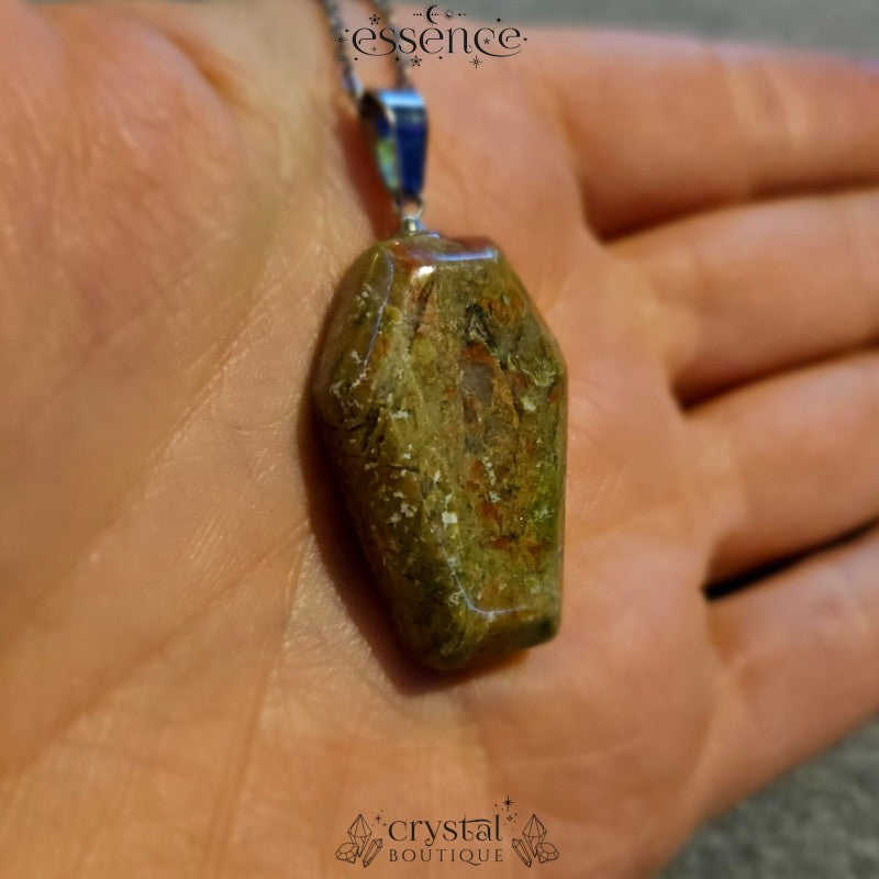 Unakite Coffin necklace