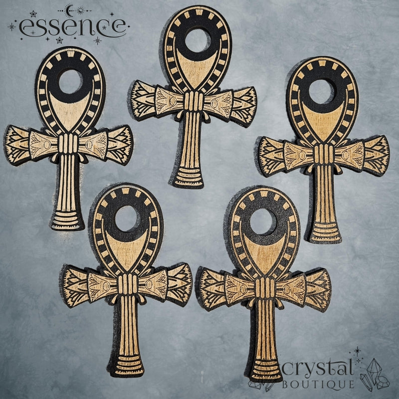 Wooden Ankh Sphere Holder