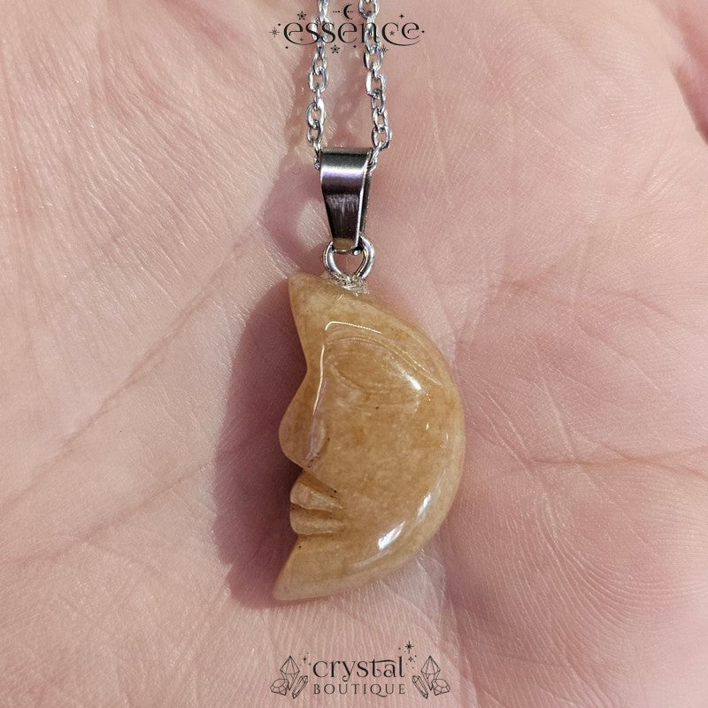 Yellow Aventurine Moon Necklace