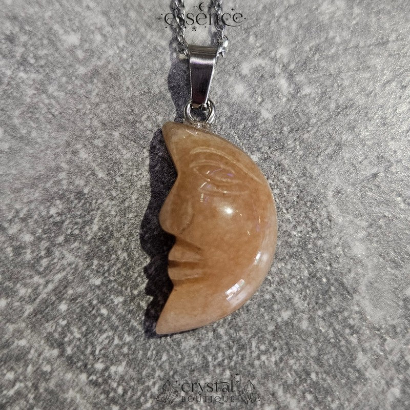 Yellow Aventurine Moon Necklace