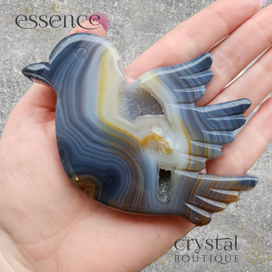 Agate Druzy Bird