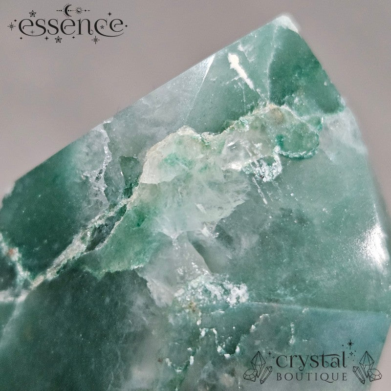 Green Aventurine Tower with Quartz – Stone of Luck & Harmony