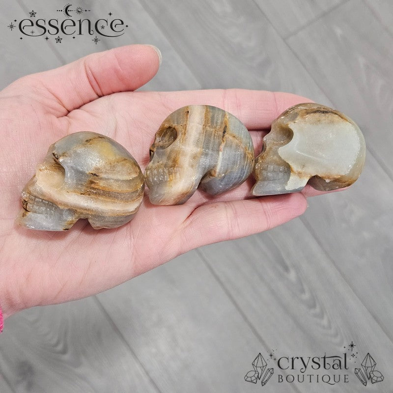 Blue Banded Calcite Skulls