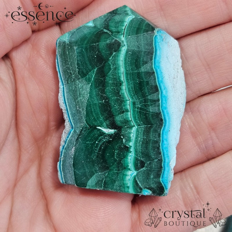 Chrysocolla & Malachite Slice/Tower