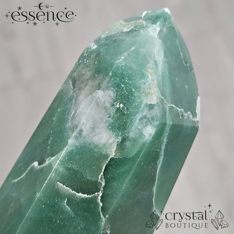 Green Aventurine Tower with Quartz – Stone of Luck & Harmony