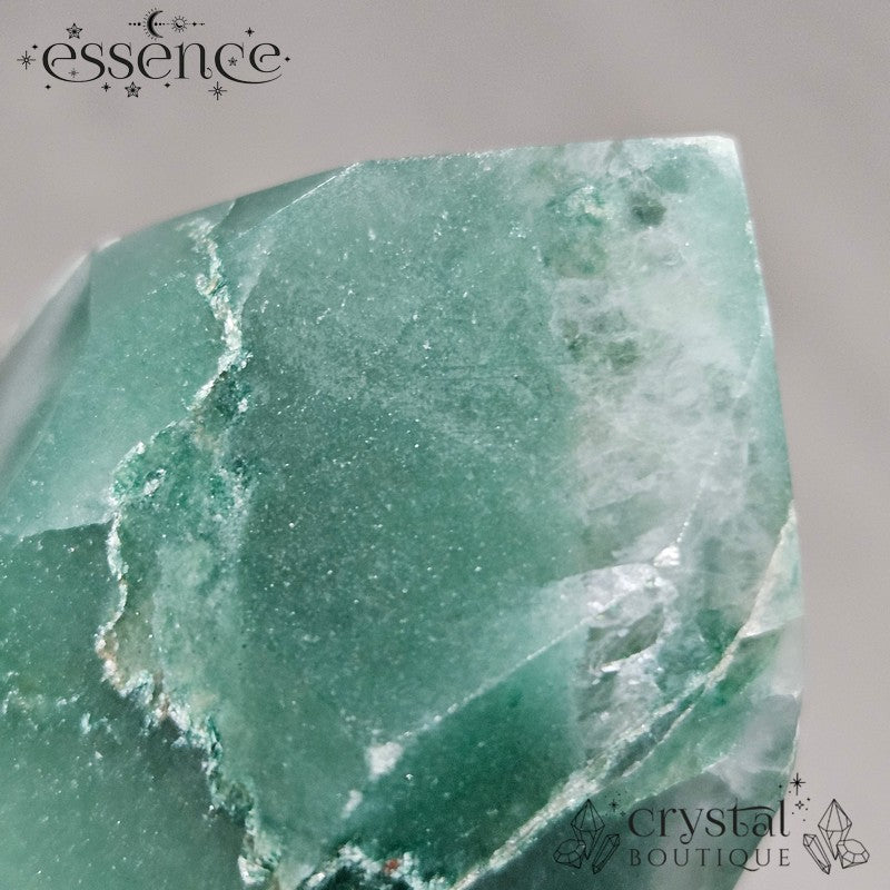 Green Aventurine Tower with Quartz – Stone of Luck & Harmony