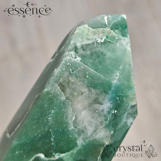 Green Aventurine Tower with Quartz – Stone of Luck & Harmony