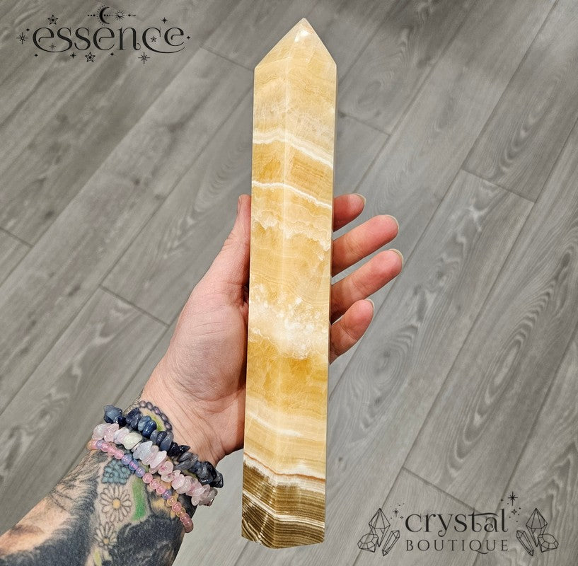 Orange Calcite Tower – 977g of Radiant Energy