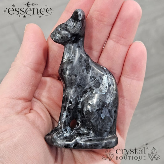 Larvikite Egyptian Cat Carving