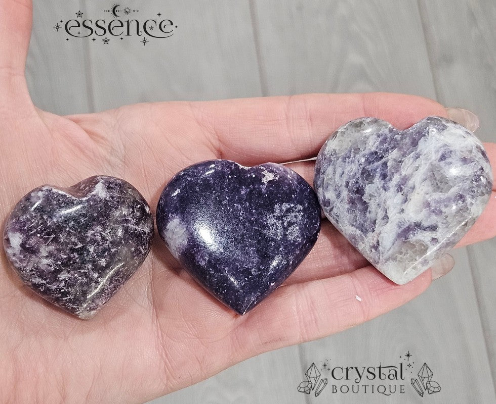 Lepidolite Hearts