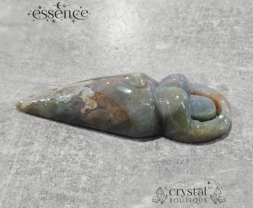 Ocean Jasper Goddess Carving