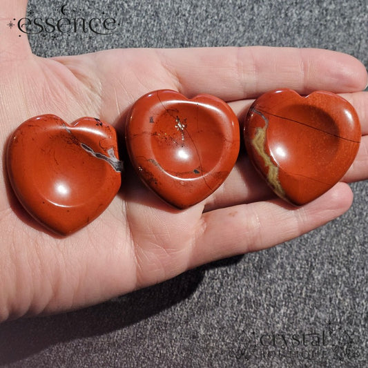 Red Jasper Heart Shaped Worry Stone