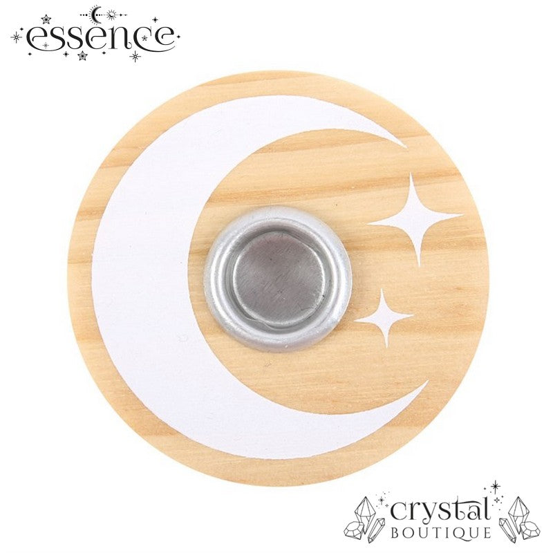 Wooden Mystical Moon Spell Candle Holder