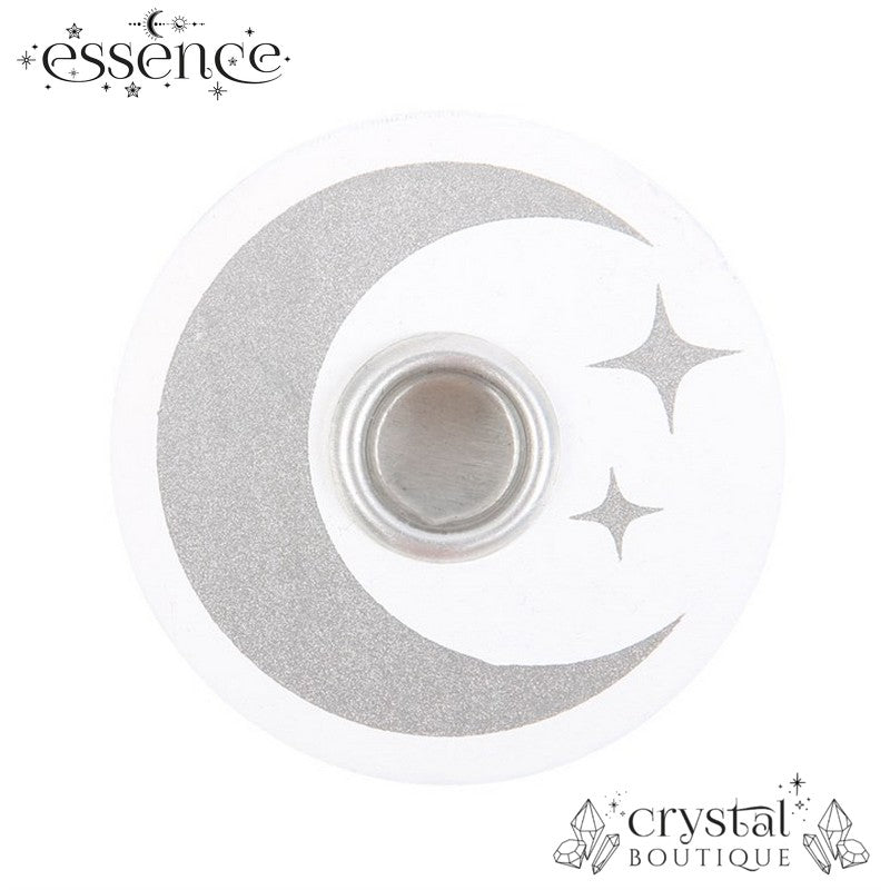 White Mystical Moon Spell Candle Holder